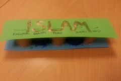 A handmade salam card